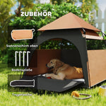 Pet Tent, Dog Tent, Foldable Weatherproof, Dark Brown