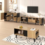 Living Room Furniture Set - Coffee Table, TV Cabinet & Sideboard, Modern, Wood & Black