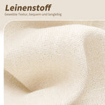 Dining Chair Set of 2 Upholstered 360° Swivel Lumbar Support - Linen Beige