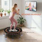 Fitness Trampoline Adjustable Handrail Indoor/Outdoor - Orange