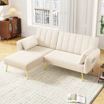 Sofa, Modern Folding L-Shaped Sofa Bed, Corner, with Sleeping Function