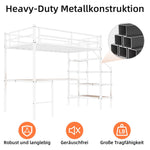 Loft Bed, L-Shaped Desk, Storage & Stairs, Sturdy Frame