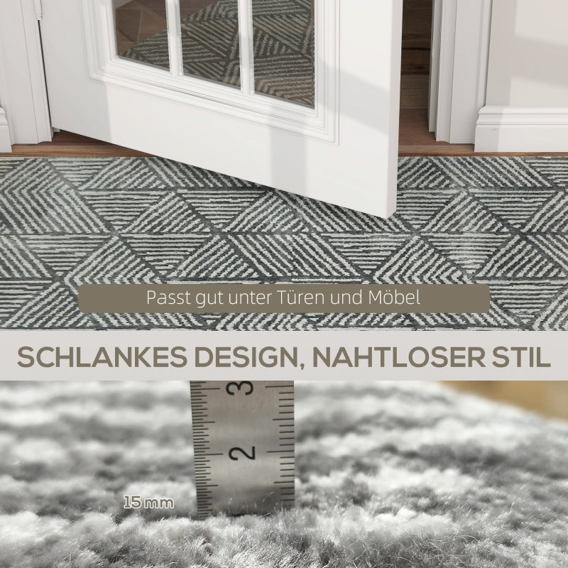 Rug Modern Style Washable Area Dark Grey