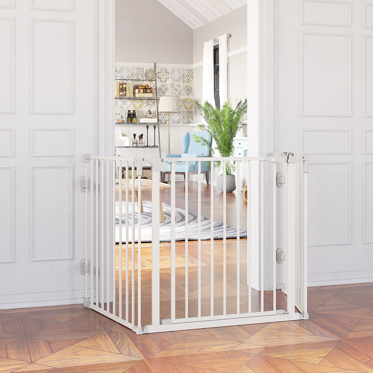 Dog Barrier, Configurable Foldable Automatic Door, Metal