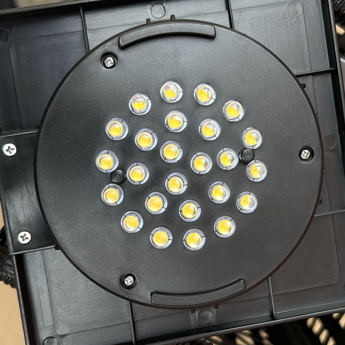 Solar Light Rattan Design Waterproof Light Sensor LED Garden Lamp, Black