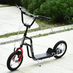 Children's scooter, adjustable handlebar pneumatic tires 12 inches, black