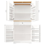 High Kitchen Cabinet 12 Doors & Drawers 80x40x180cm - MDF/Chipboard