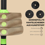 Adjustable Dumbbell Set, 20 kg Barbell Weight Training Set