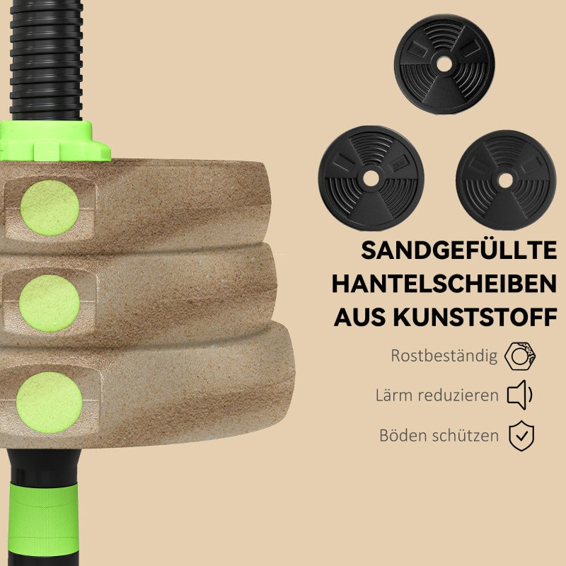 Adjustable Dumbbell Set, 20 kg Barbell Weight Training Set