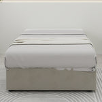 Modern Minimalist Bed Frame, Gas Lift Piston, 90x200cm, Beige Dutch Velvet