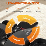 Mini Pedal Trainer 12 Speed LED Display Remote Control Portable - Black