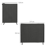 Hollywood Swing Cover 3-Seater Water-Repellent UV-Resistant 420D Oxford Fabric Dark Grey