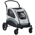Dog Stroller, Foldable 4 Wheels Mesh Window, Oxford Fabric