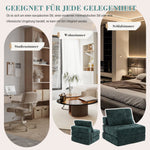 Folding Sofa Bed with Pillows, Foldable Mattress & Backrest, Portable Floor Sofa