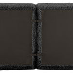 U-shaped Modular Sofa Plush Fabric No Assembly With Cushions - Black