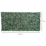 Artificial Hedge Privacy Screen 300 x 150 cm Dark Green
