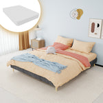 Modern Minimalist Bed Frame 160x200cm with Mattress Gray Dutch Velvet