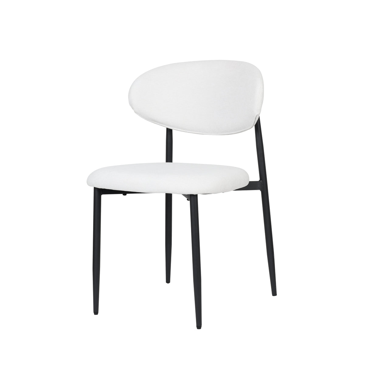 Dining Chair Samuel, Set of 4 Classic Design Metal Frame, White