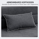 3-in-1 Sleeper Chair Sofa Bed Recliner, Dark Grey Flannel