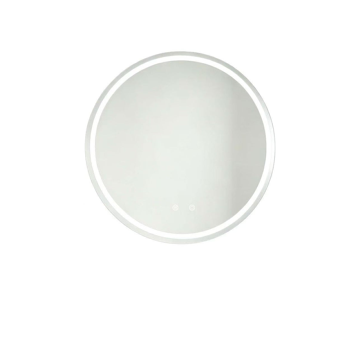 Round LED Bathroom Mirror 80x80cm, Dimmable Fog-Free Glass