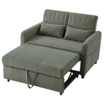 Sofa Bed Two-seater Extendable 3-Position Adjustable Backrest - Cotton-Linen Fabric