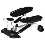 Mini Stepper Compact Fitness Device, LCD Screen, Metal ABS, White Black