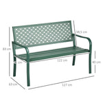 Garden Bench, 280 kg Load Capacity Weatherproof, Dark Green