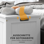 Storage Box Chest, Handle Lid, Living Room Bedroom, White