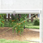 Greenhouse Polytunnel, 3x2x2m, 4 Windows & Door, White
