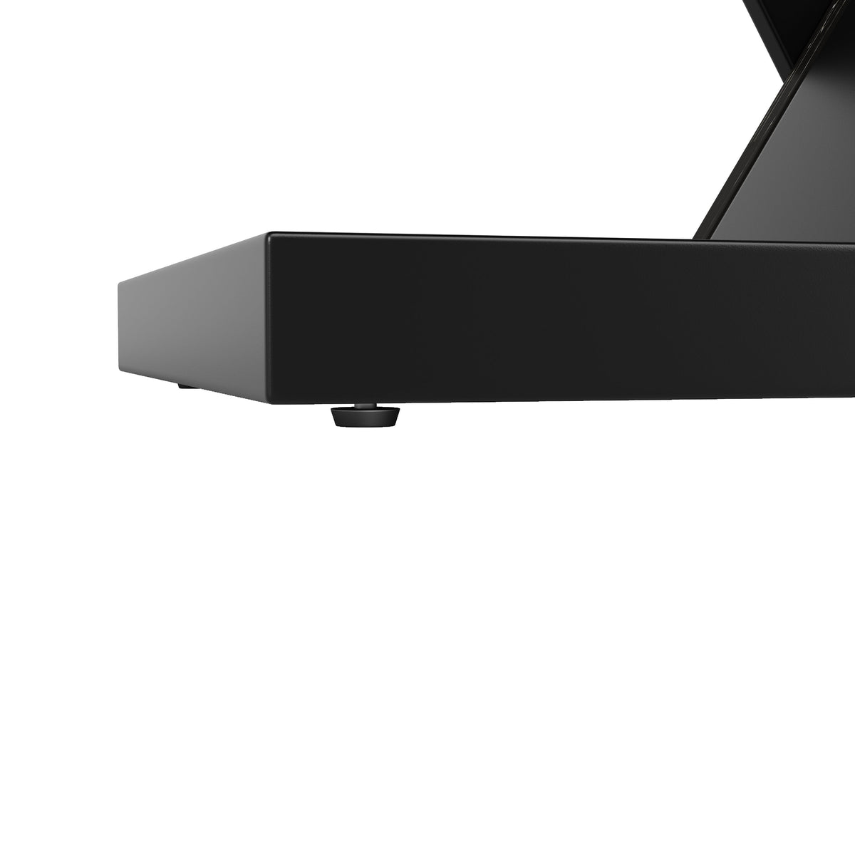 Telescopic Dining Table Extendable 120-160cm Marble Pattern - Black