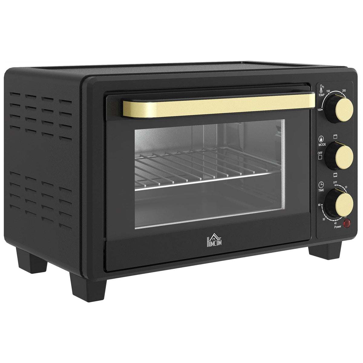Mini Oven, 16L 1400W 100-230°C Timer, Black