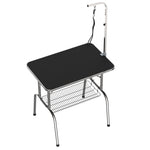 Grooming Table, Folding Height-Adjustable, Black Stainless Steel