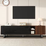 TV Cabinet Low 4 Doors 180x38x50cm - Vintage Wood Grain