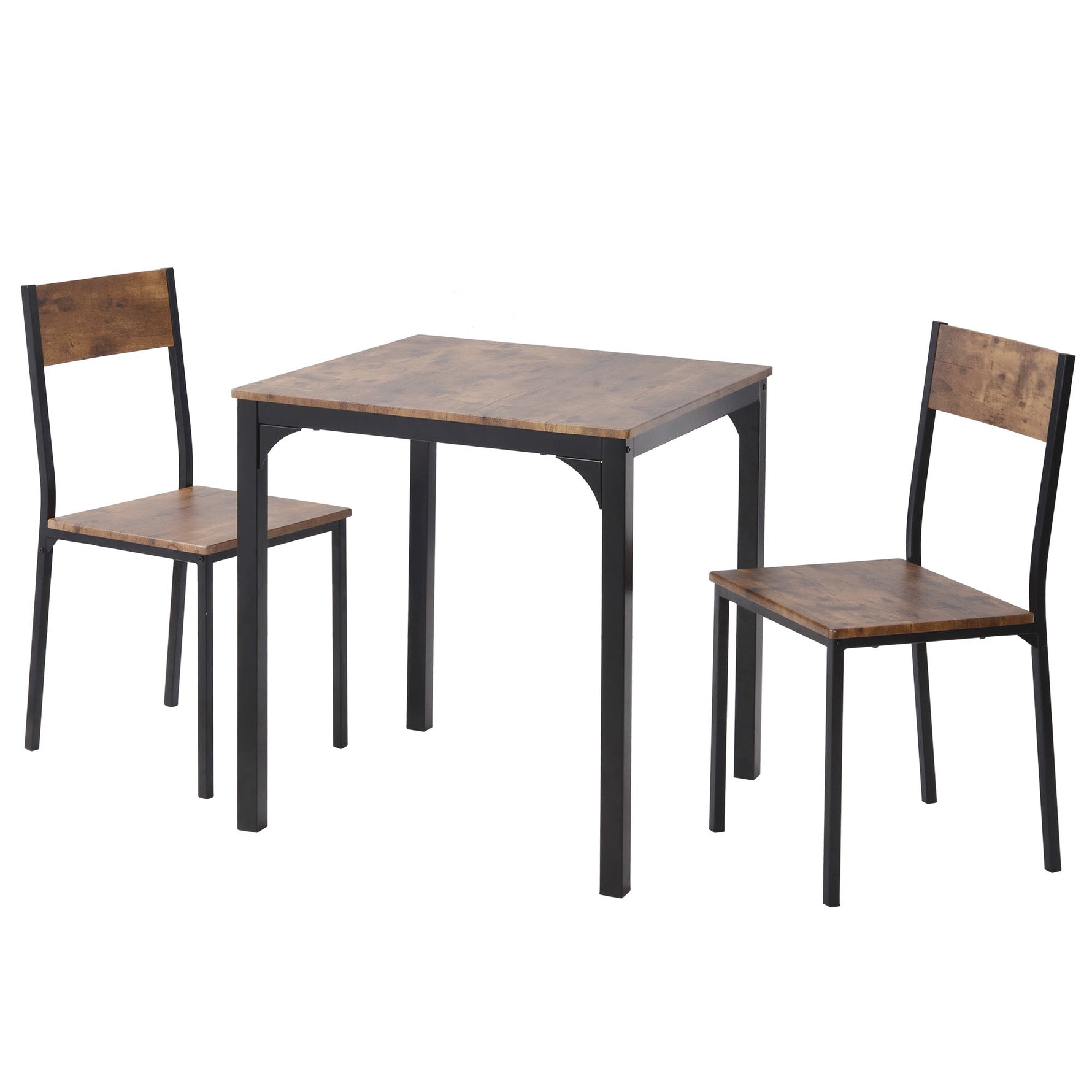 Dining Set Table with 2 Chairs Multi-Use - Vintage Brown