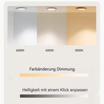 70cm LED Round Bathroom Mirror, Anti-Fog Dimmable Light 3 Color Temperature, Smart Mirror