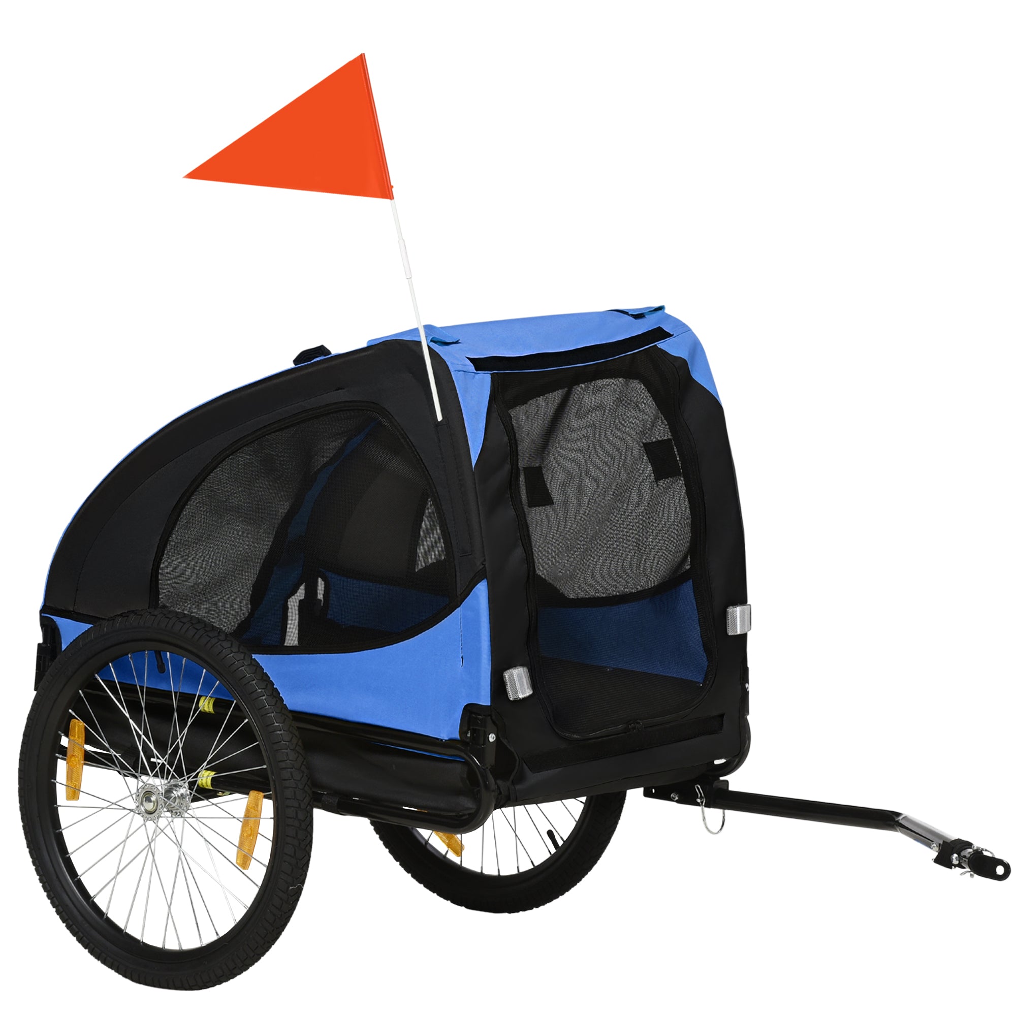 Dog Trailer, Folding Bicycle, Water-Resistant, Blue