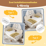 Upholstered Daybed with Hydraulic Storage and Crown-Lattice Design, 90x200cm, Beige Velvet