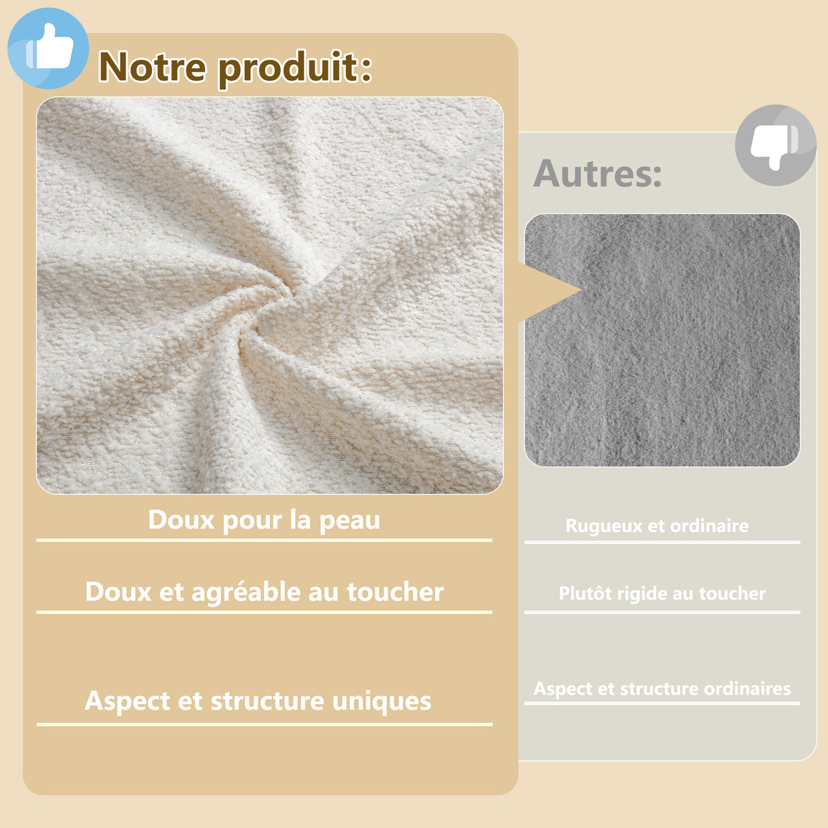 Upholstered Bed 140x190cm with Safety Rails & Storage, Beige Velvet