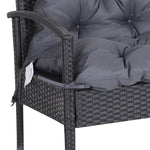 Garden Bench Seat Cushion 100x98x8cm Comfortable Weatherproof Dark Grey Cotton