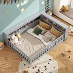 Daybed with Storage and USB Charging Port, 140x200cm, Grey Chipboard