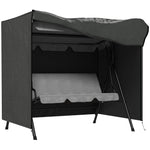 Hollywood Swing Cover 3-Seater Water-Repellent UV-Resistant 420D Oxford Fabric Dark Grey