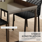 Dining Chairs, Set of 4 Upholstered Steel Legs, Black