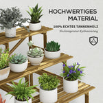 Plant Staircase Flower Shelf, 3 Steps, Fir Wood
