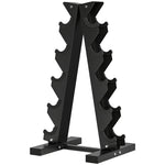 Dumbbell Rack, 10 Dumbbells, 5 Levels, Sturdy Steel, Black