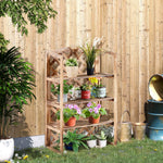 Flower Stand 3-Tier, Indoor & Outdoor, Fir Wood