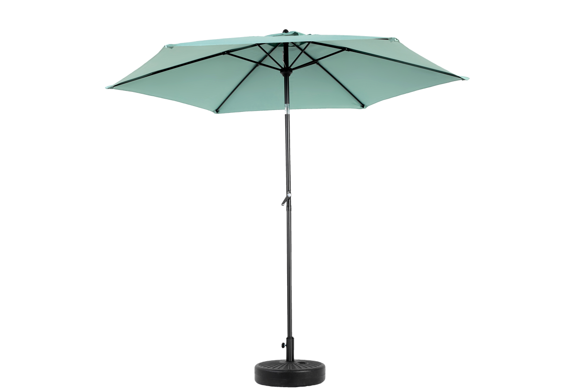 9 Ft Double Sided Outdoor Umbrella, Rectangular Large with Crank, Light Green