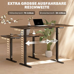 Height Adjustable Desk Frame Electric, 2 Motors, 3 Memory Control, Black