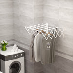 Wall Dryer, Space-Saving Clothes Airer, Metal White