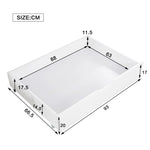 Underbed Storage Drawers, 2-Piece Set with Wheels, White MDF