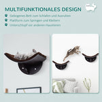 Cat Lounger Wall Mounted Plush Pad Brown
